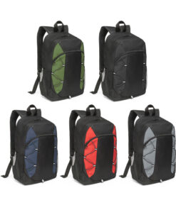 Mochila com detalhes em ripstop colorido. Bolso principal com zíper e bolsos laterais em tela mesh. Parte posterior e alças almofadadas. Contém diversos elementos refletores. Capacidade 16 L. 290 x 440 x 120 mm
