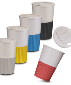 Leve sustentabilidade e estilo com você! Nosso copo de 400ml com parede dupla é feito de fibra de trigo e plástico, proporcionando isolamento térmico e durabilidade. Com tampa rosqueável, é ideal para suas bebidas favoritas, a qualquer hora e em qualquer lugar!