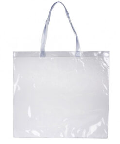 Sacola em pvc de frente e verso liso
