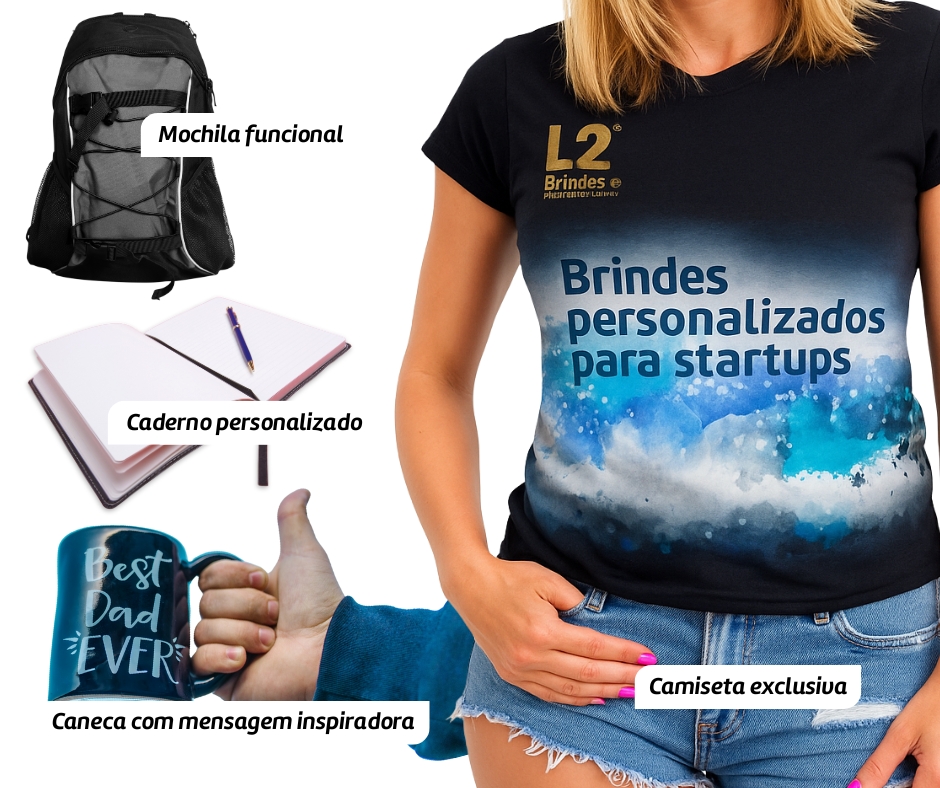 Kit de boas-vindas personalizado para novos colaboradores de startup