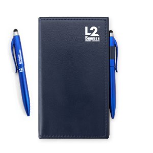 Kit caderno e caneta personalizado para empresas