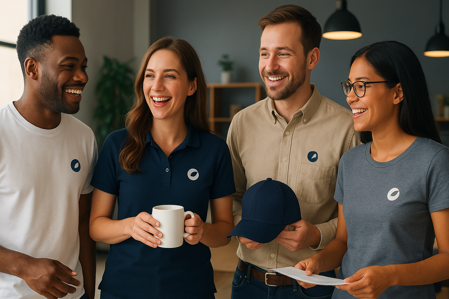 Kit de boas-vindas corporativo com produtos personalizados para novos colaboradores