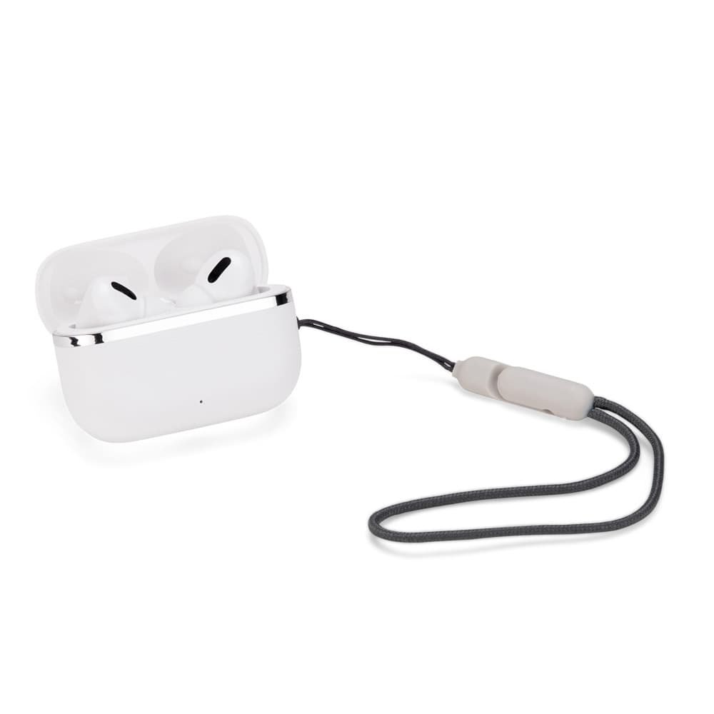 Fone de ouvido sem fio personalizado para empresas Fone de ouvido sem fio personalizado branco com estojo de carregamento USB-C